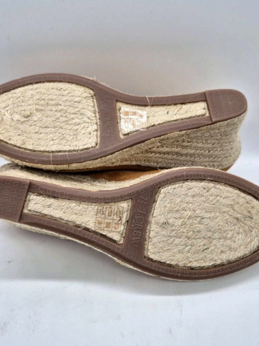 J. Crew Shoes Women’s Espadrille Wedges Sueded Size 7 Pale Clay Brown Shoes - Picture 11 of 13